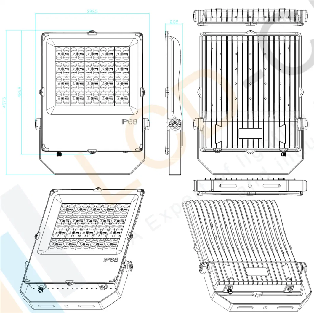 SMD 250W Outdoor LED Flood Light / Exterior Decorative Street Lights Highway / Roadway Lighting LED Flood Light Replacement HID 1000 Watt AC100V - 277V 37500 Lm