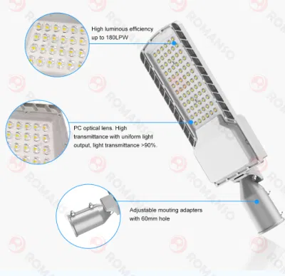 Romanso o ODM China Luz de calle LED con carcasa ETL